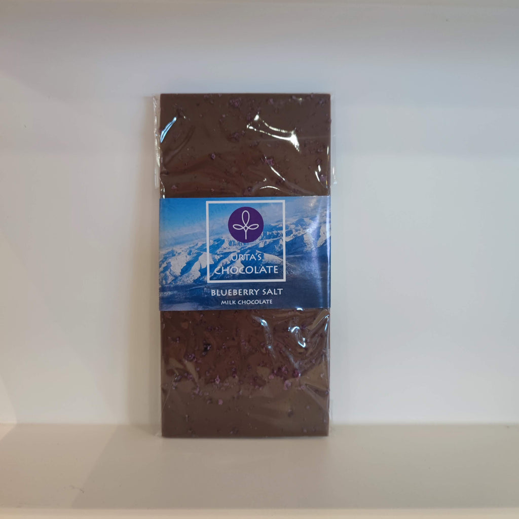 Milk Chocolate with Bluberry Salt