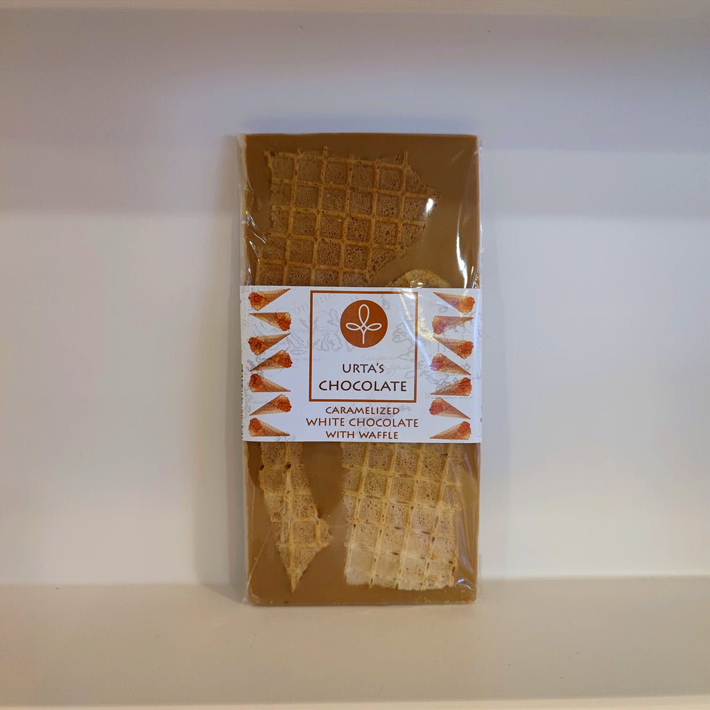 Caramelized white Chocolate with Waffle